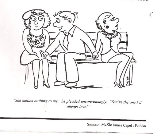 Febuary 1997 - a cartoon I commissioned - drawn by a friend - at least it's consistent!